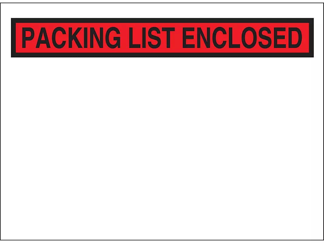 Sticker "PACKING LIST ENCLOSED"