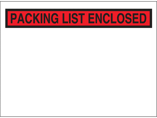 Sticker "PACKING LIST ENCLOSED"